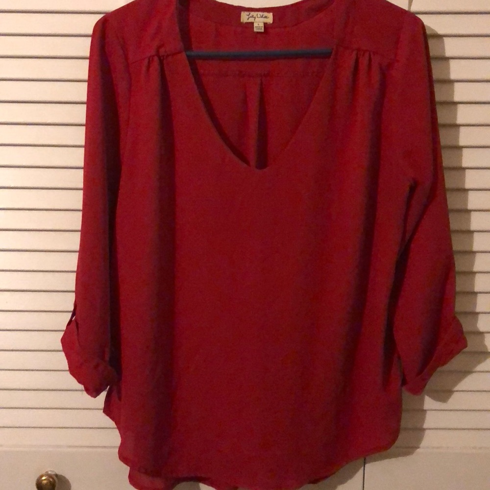 Red blouse